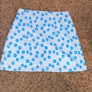Blue floral skirt